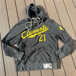 Roots of Fight Roberto Clemente 21 Gray Hoodie